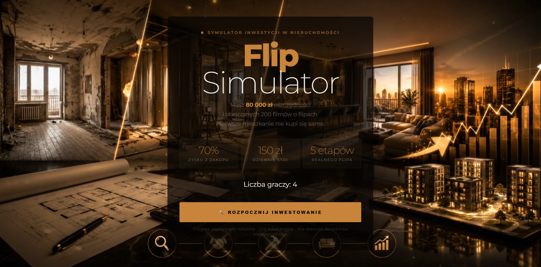 BizSim Nieruchomości – Flip Simulator demo
